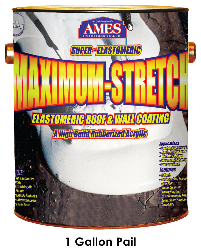 Ames® Research MSS1 MaximumStretch™ Elastomeric Roof Coating, 1 Gallon