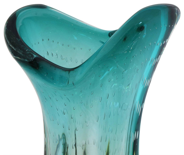 Novica Fascinating Wave And Art Glass Vase Contemporary Vases By Novica Houzz 5727