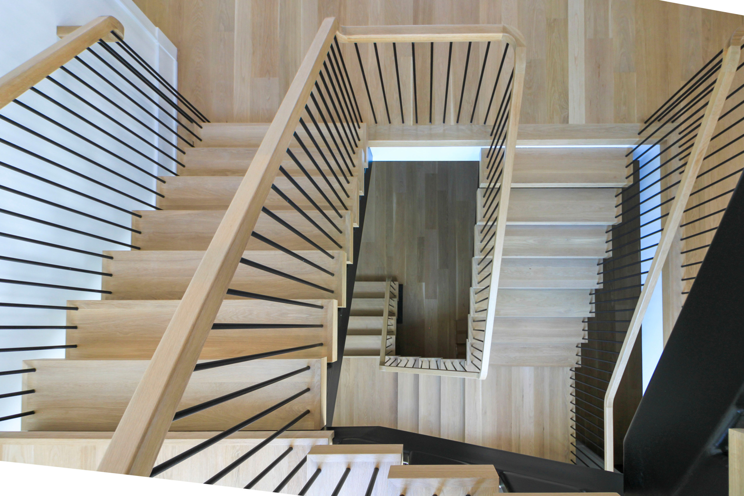 96_Dramatic cantilevered no-riser staircase, Bethesda, MD 20814