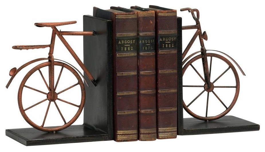 Muted Rust 8.25" Bicycle Bookends