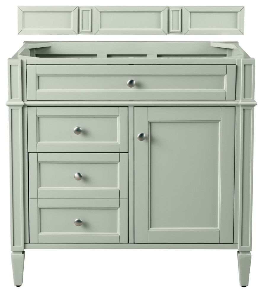 Brittany 36" Sage Green Vanity Transitional Bathroom Vanities And