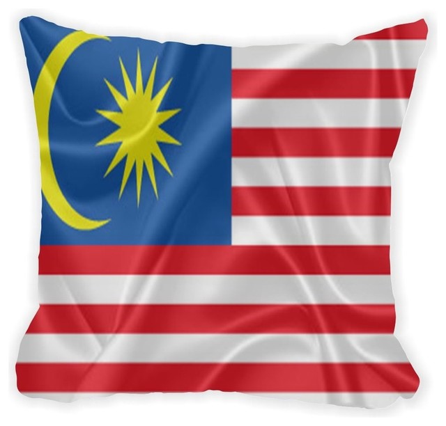 Malaysia Flag Microfiber Throw Pillow Malaysia Flag Microfiber Throw Pillow