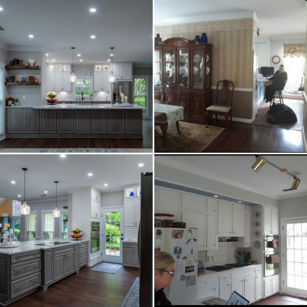 Inspiration for a transitional home design remodel in Atlanta