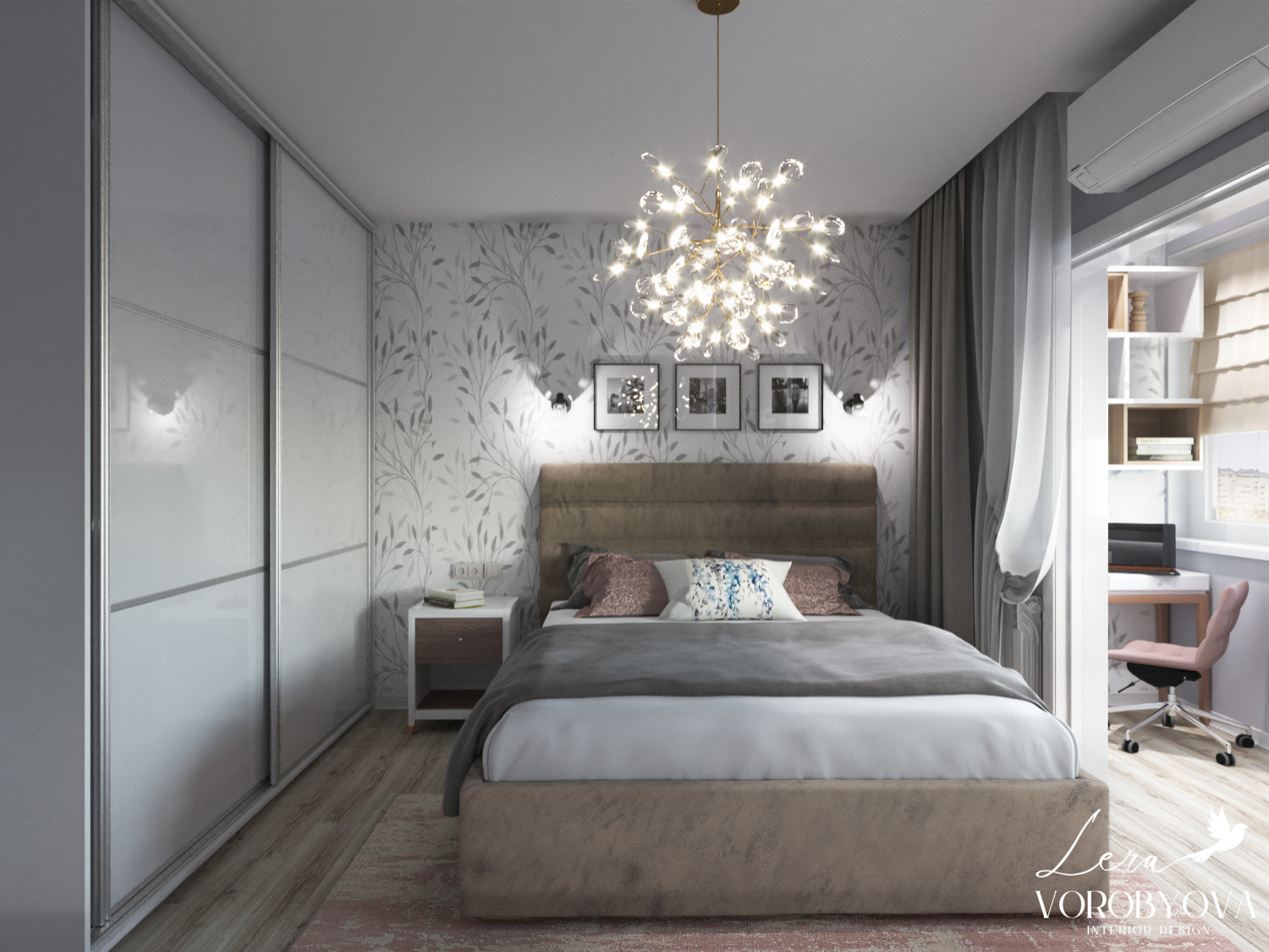 Двухкомнатная квартира в серых тонах