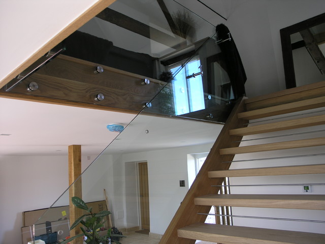 Old Mill Conversion rustic-staircase