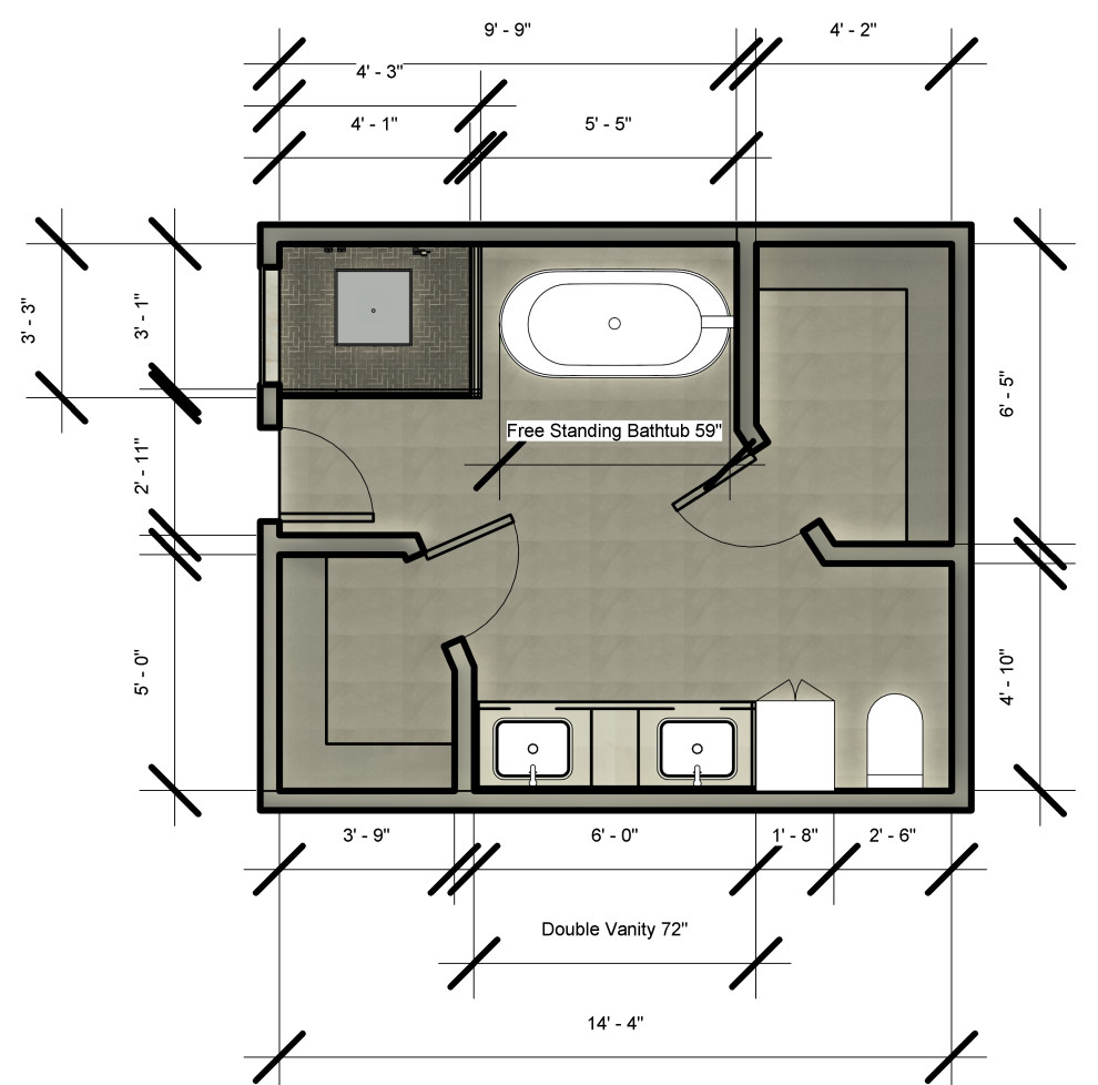 Primary Bath Contemporary Remodel