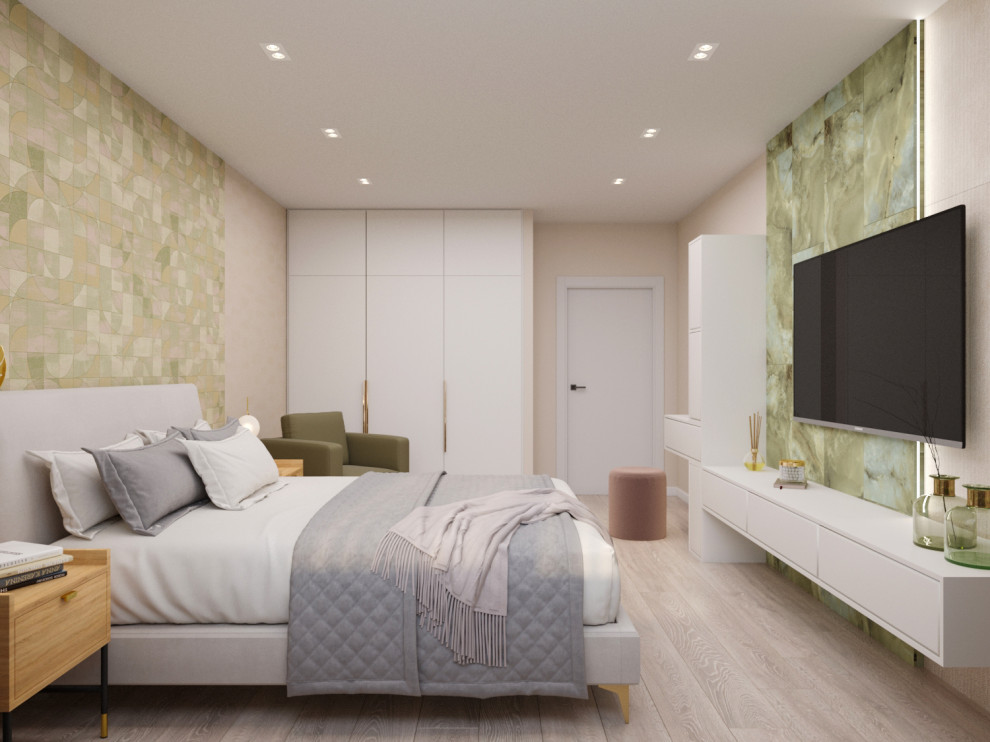 Дизайн спальни в квартире 70м2, г. Нефтеюганск