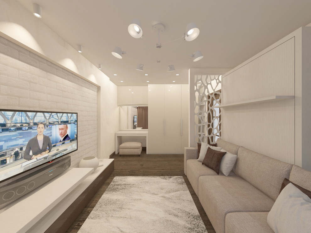 дизайн-проект комнаты жилой в однокомнатной квартире Н. Новгород, ул Спутника