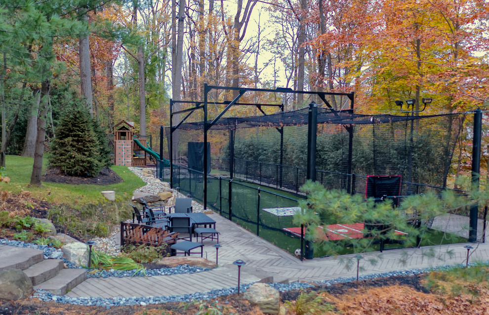 Backyard patio and lighting