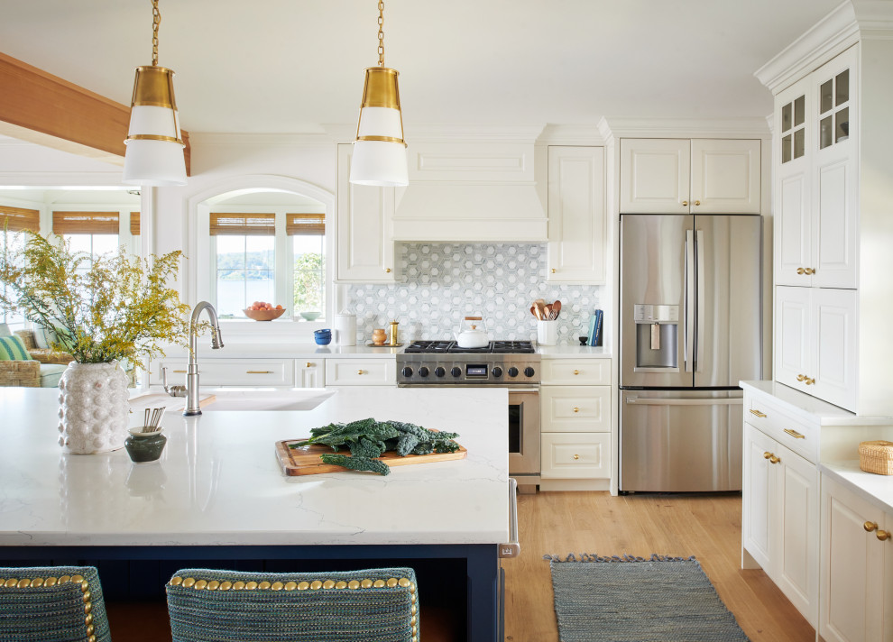 Design ideas for a beach style kitchen in Baltimore.
