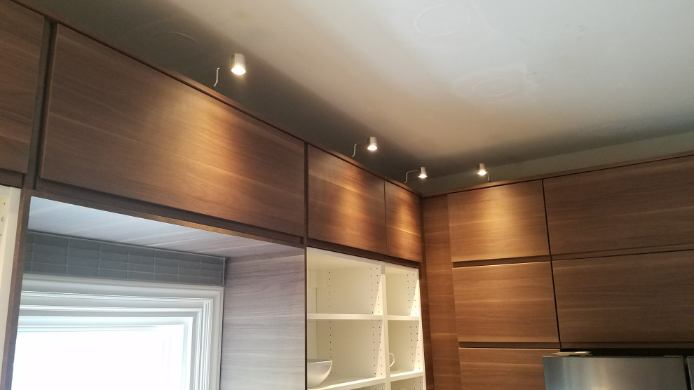 Contemporary Kitchen, Fireplace & Staircase Remodel
