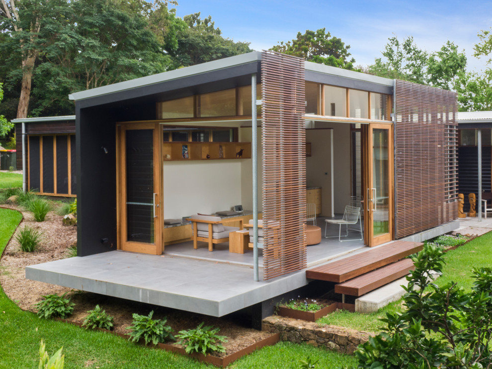 This is an example of a contemporary shed and granny flat in Other.