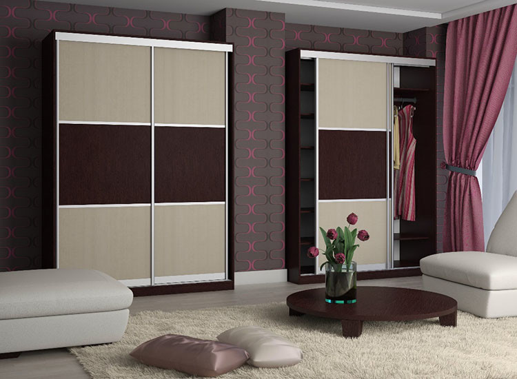 Современный дизайн шкафов-купе с фасадами ЛДСП