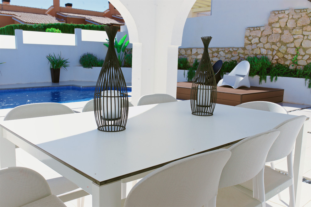 Diseño de terraza contemporánea en azotea