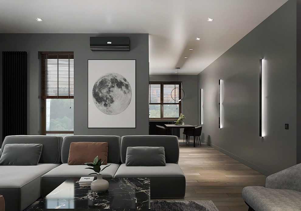 квартира в темных тонах