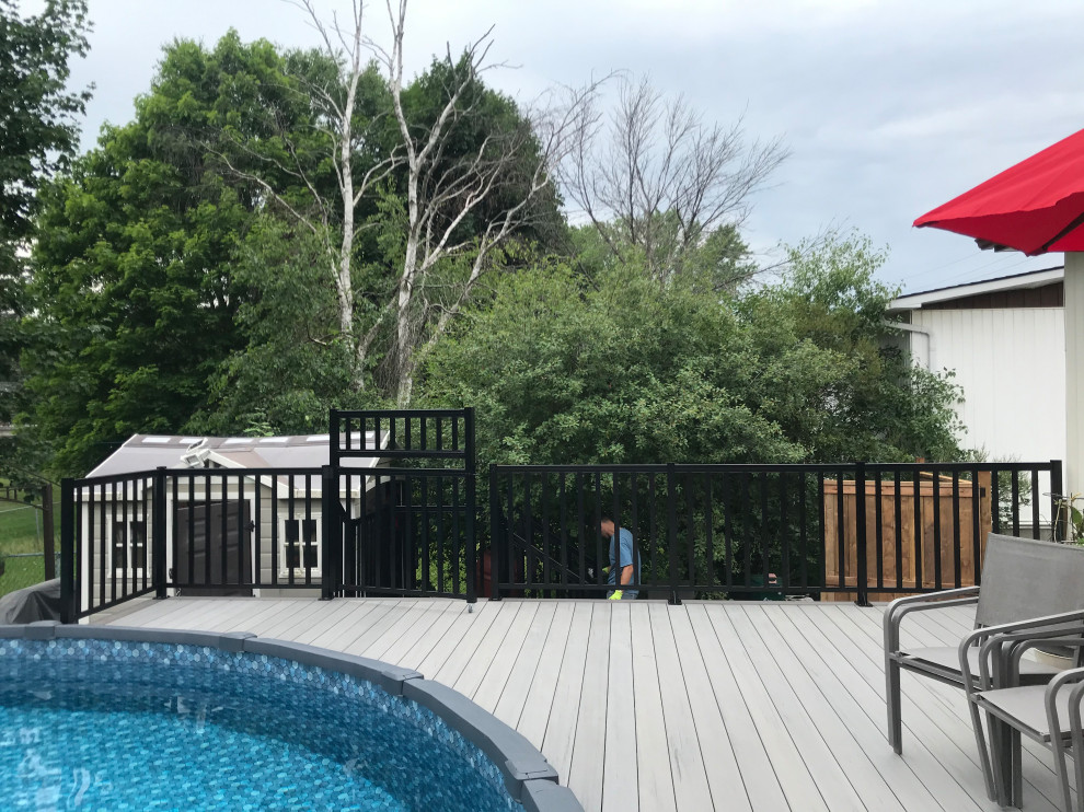 Timbertech composite deck around a pool