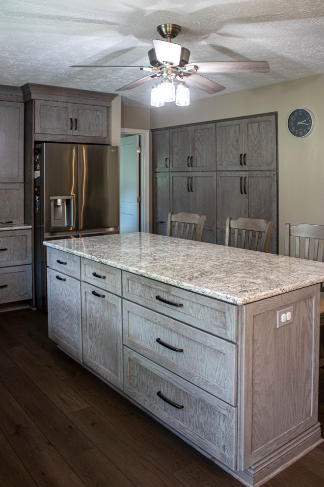 Fresh Take on Oak Kitchen Medallion Gray Peppercorn Stain