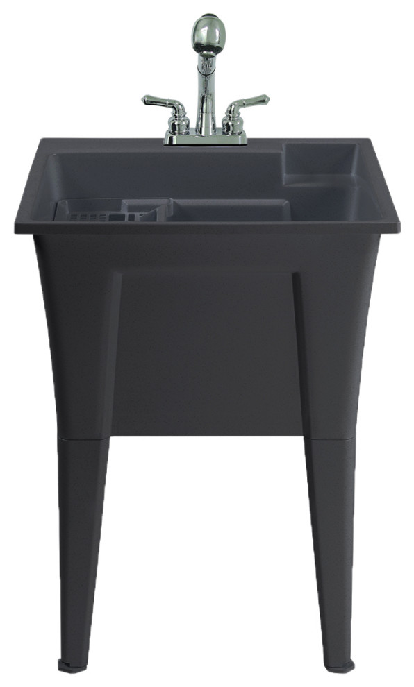 DalaryBLK Laundry Tub Transitional Utility Sinks by A&E Bath and