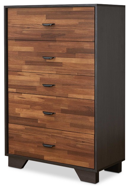 Chest Walnut And Espresso Particle Board Mdf Transitional