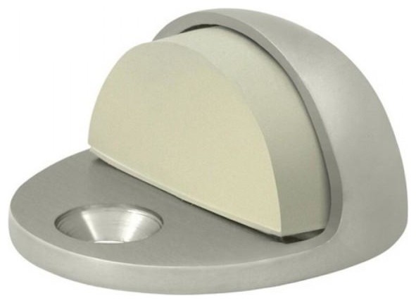Satin Nickel 1/" High Low Rise Dome Stop