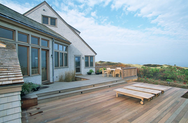 Cape Cod House rustikt-terrasse