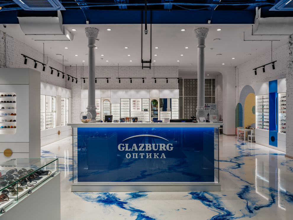 Дизайн интерьера магазина оптики
