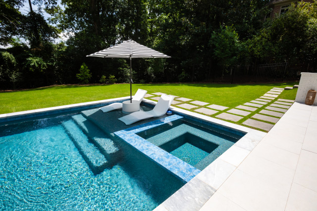Poolside Lounge Area contemporary-pool