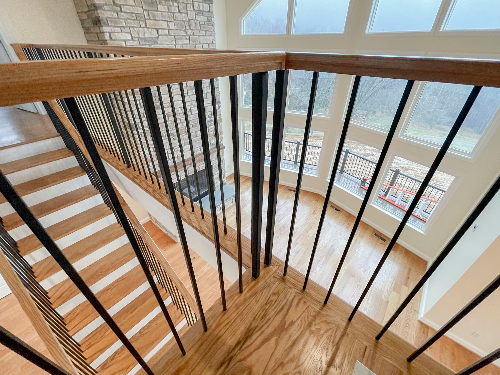 97_Airy Straight-Floating Staircase in Transitional-Mountain Home, Luray, VA 228
