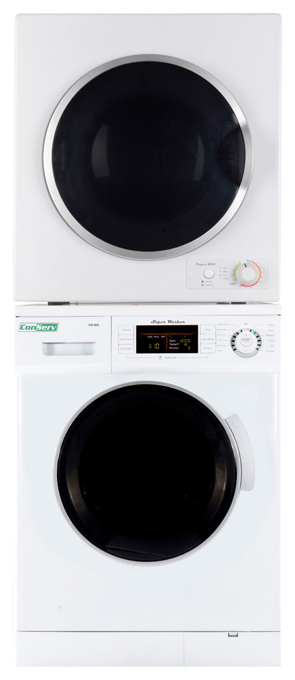 Conserv Stackable 1.6 Cu.Ft Compact Super Washer & 3.5 Cu.Ft Compact Short Dryer