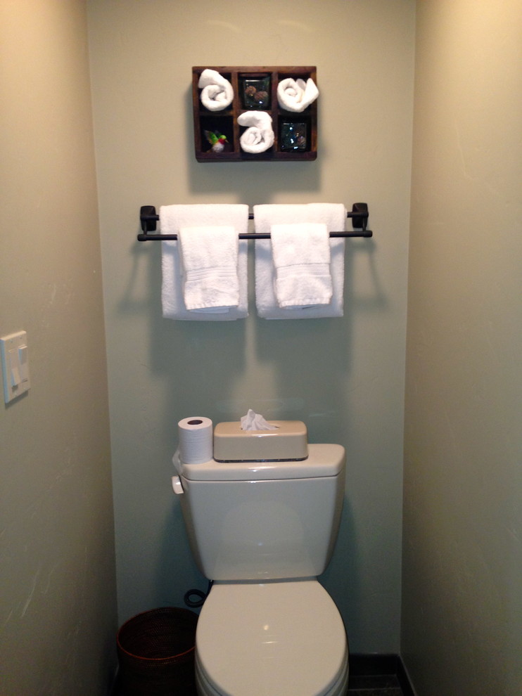 Photo of a country powder room in Denver.