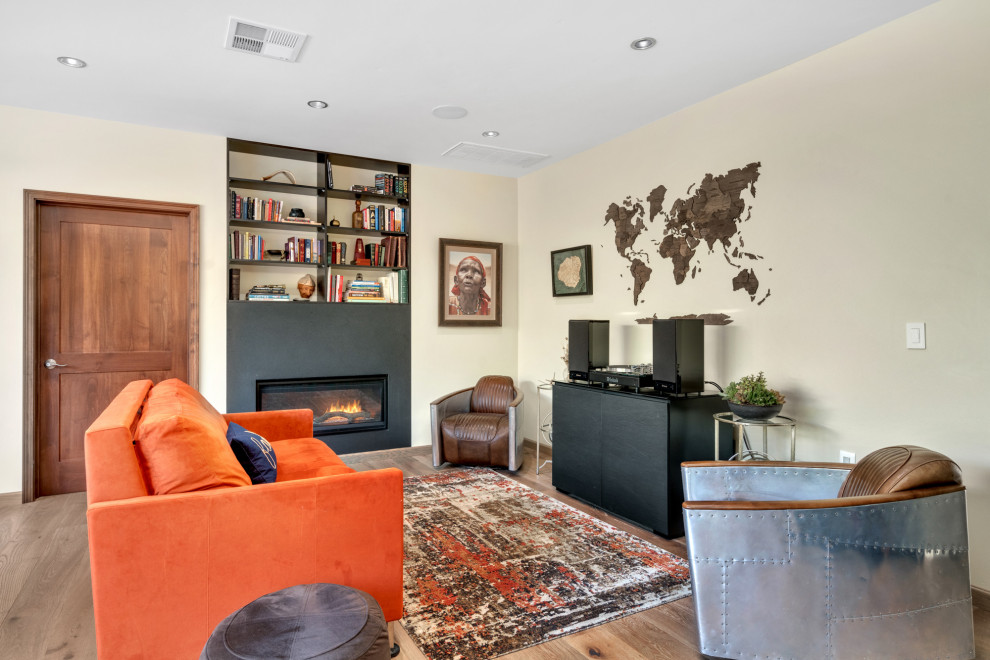 Contemporary California Living Room and Bathroom Remodel