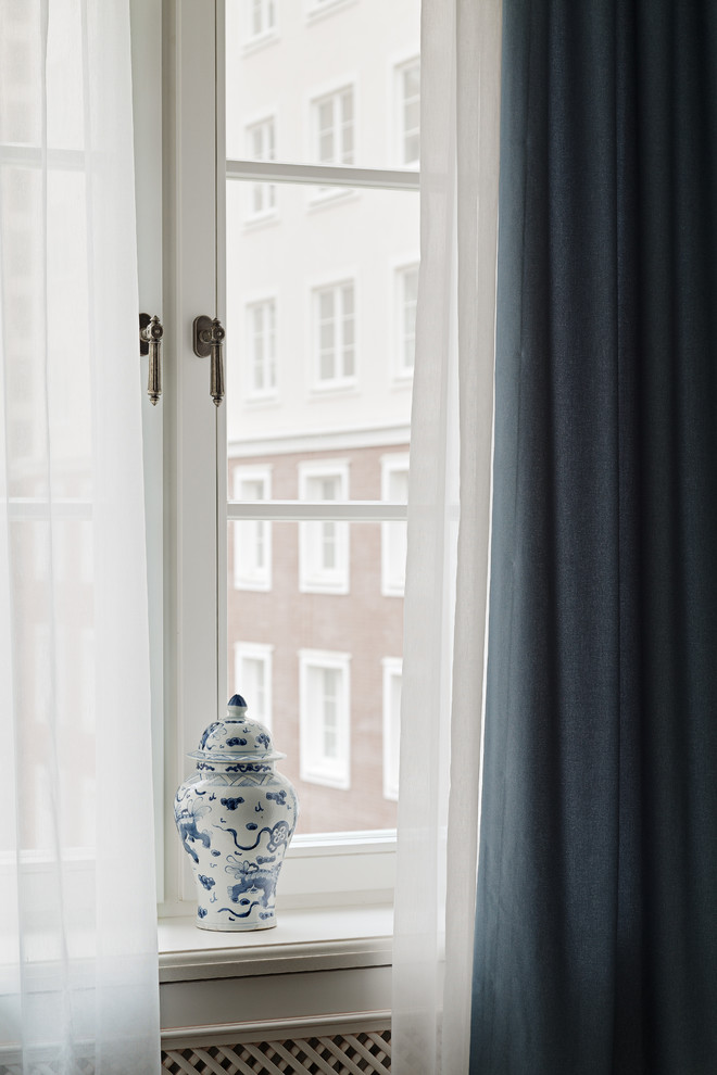 Столешница и стеновая панель из кварцевого камня Bianco Venato