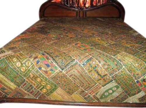 India Bedding Decorative Handmade Embroidered Kutch Bedspread Bed India Bedding Decorative Handmade Embroidered Kutch Bedspread Bed Cover