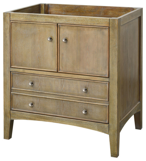 Kent Vanity, Natural Ash Stain Transitional Bathroom Vanities And Sink Consoles by Elk