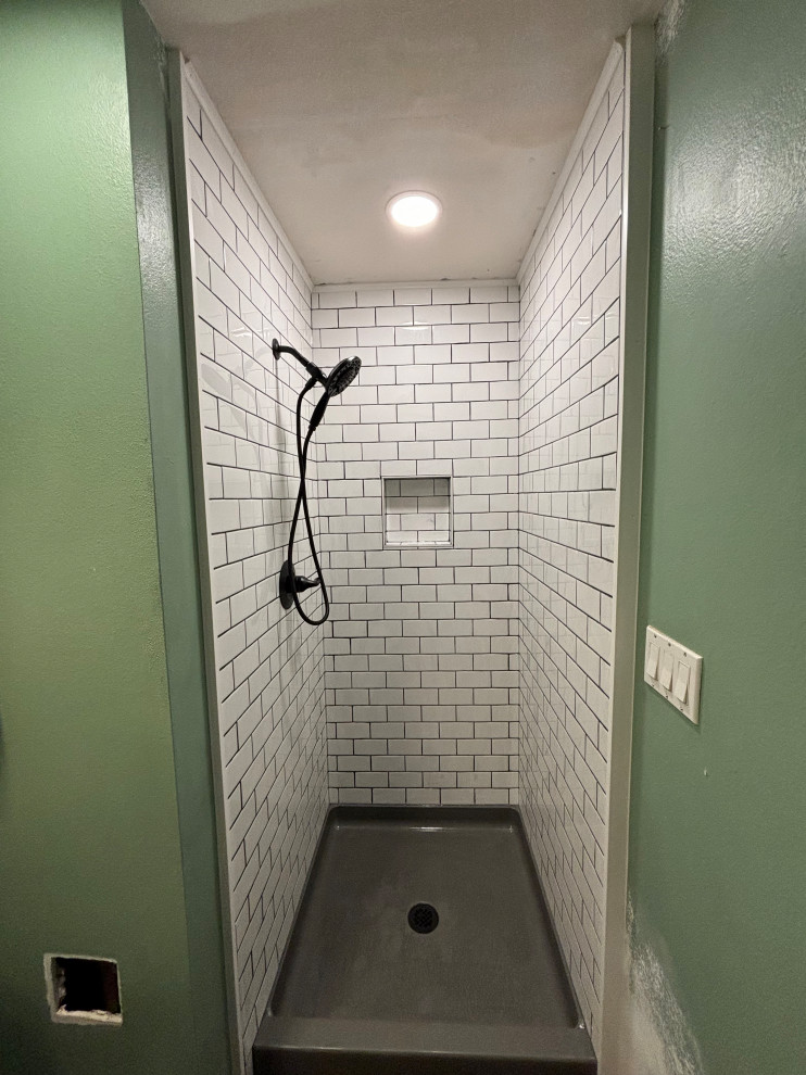 Subway Tile Shower Stall