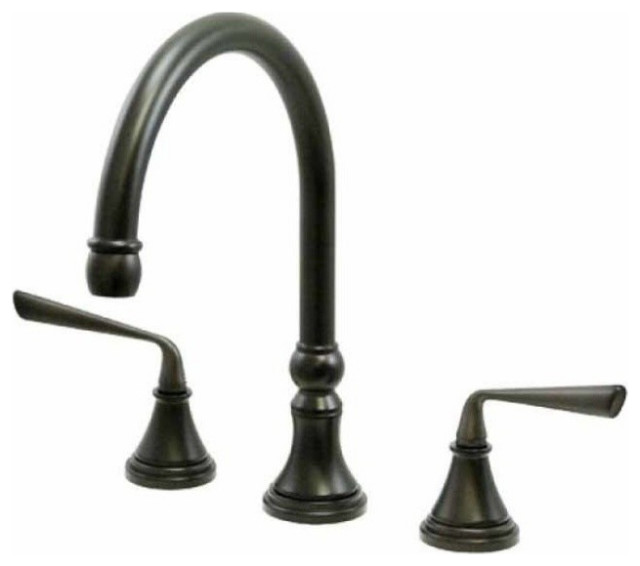 Widespread ADA Kitchen Faucet With out Sprayer, Oil Rubbed Bronze
