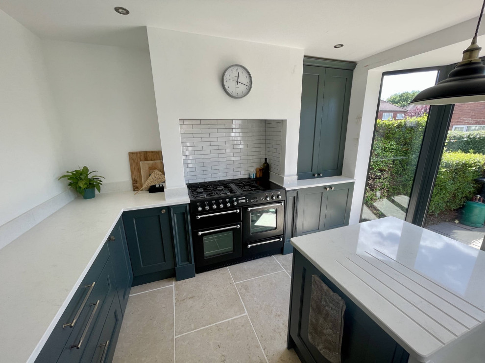 Traditional Green & Brass Shaker Kitchen Kitchen Other by