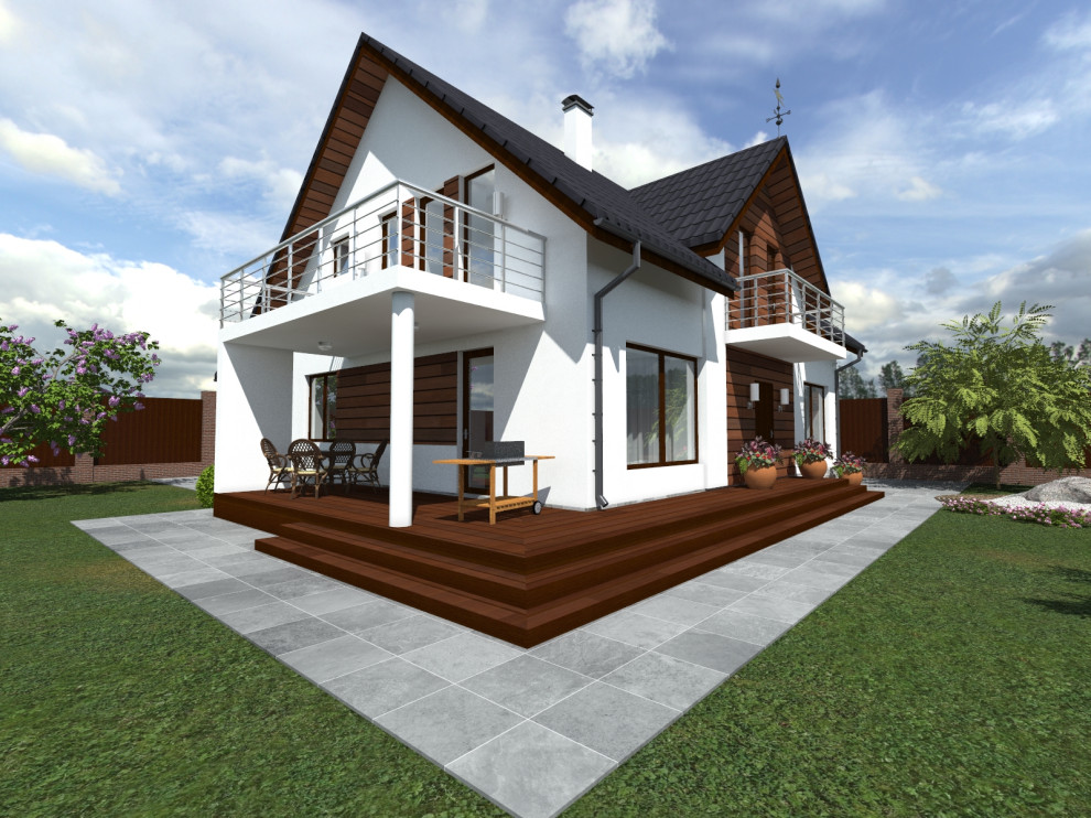 Коттедж в разной отделке