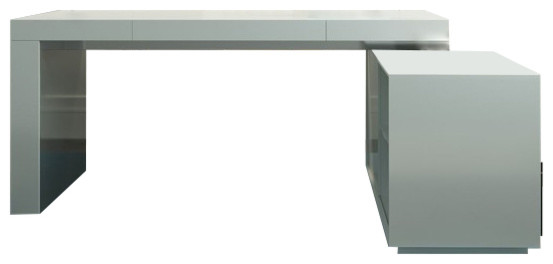 Modrest Soul - Modern Office Desk with Attached Cabinet