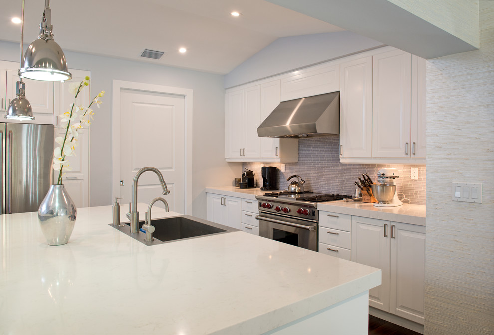 Inspiration for a transitional kitchen remodel in Miami