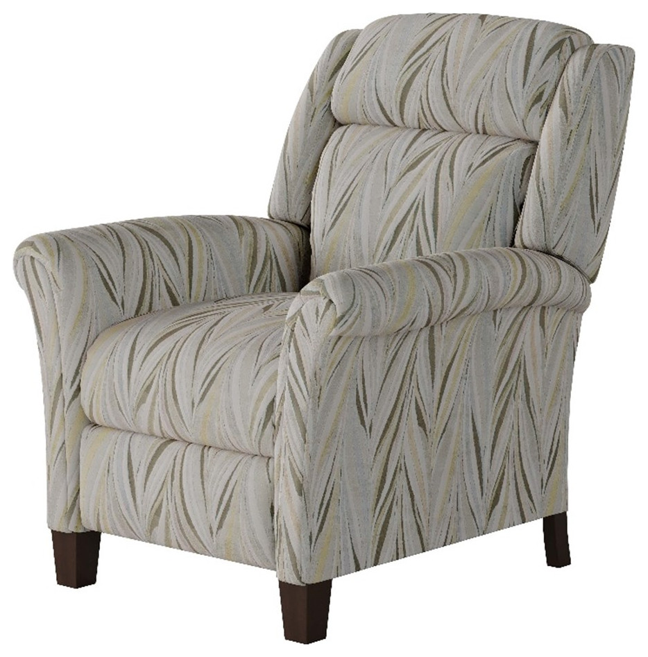 Southern Motion Pow Wow Push Back HiLeg Fabric Recliner in MultiColor