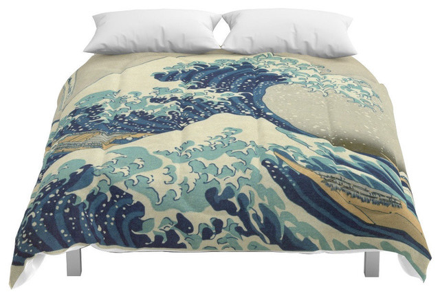 The Great Wave Off Kanagawa Comforter Beach Style Comforters