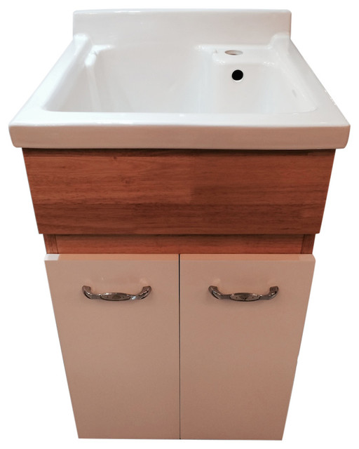 Alexander Laundry Sink, Oak Contemporary Utility Sinks by Luxury