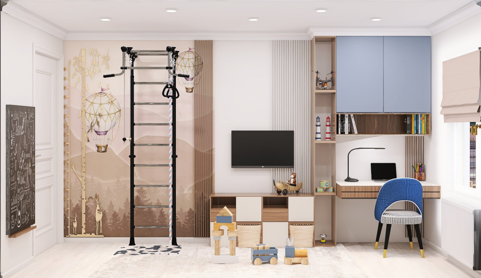 3-х комнатная квартира 90 м2 для семьи с двумя детьми в современном стиле