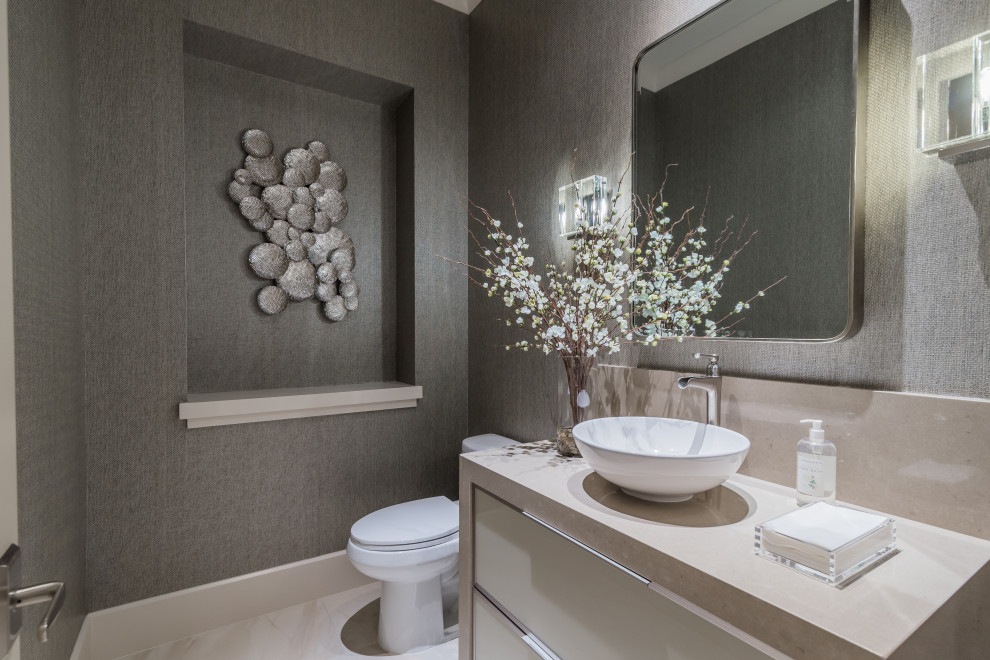 This is an example of a contemporary powder room in Other.