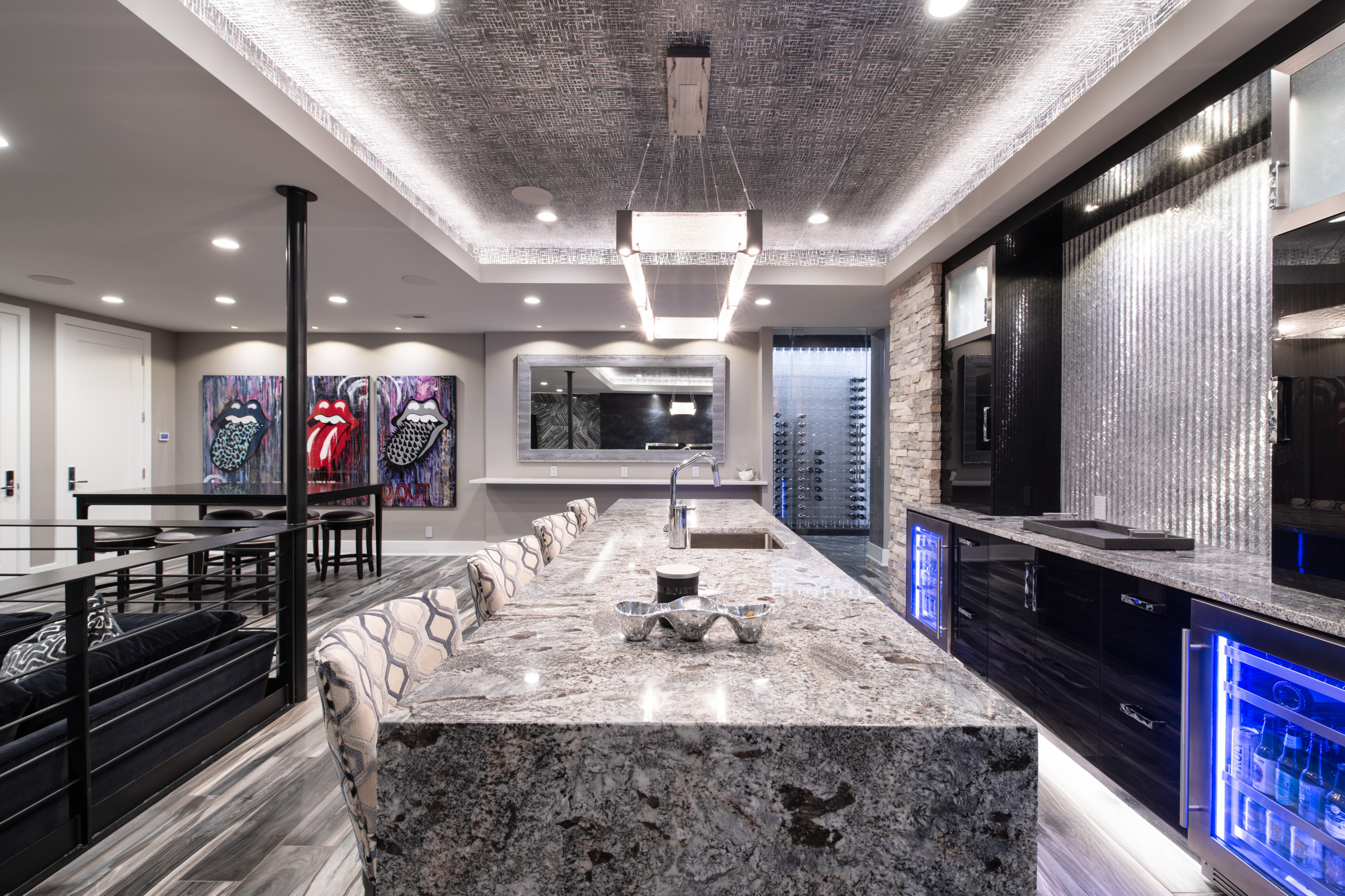 Modern Style Custom Basement | Sterling Ridge