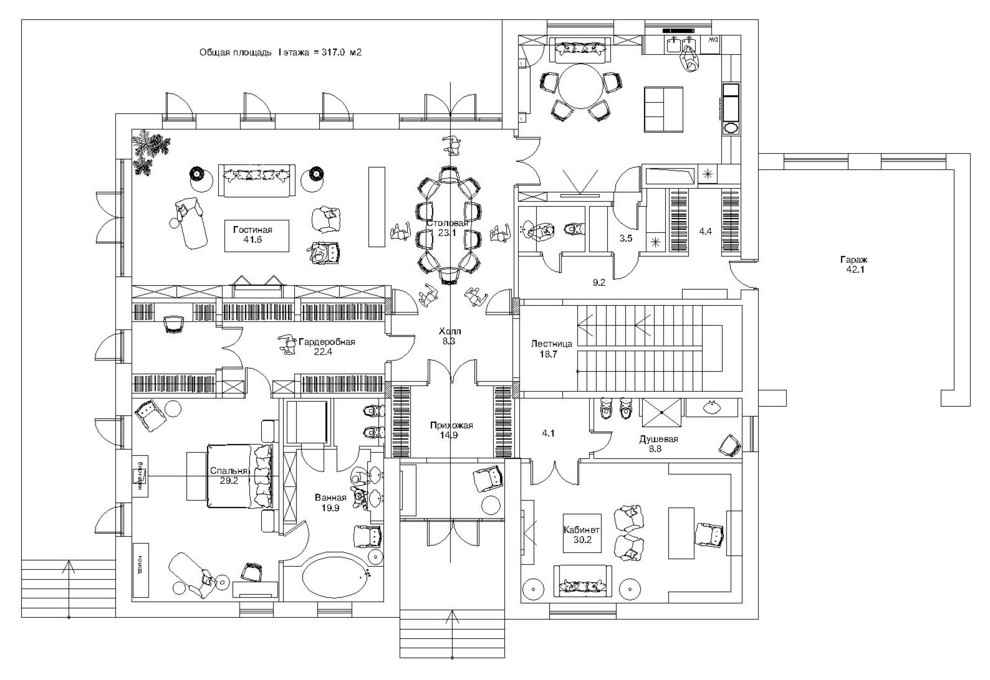 Коттедж 706 м2 в яхт-клубе