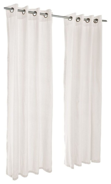 Spectrum Eggshell Sunbrella Outdoor Curtain With Grommets
