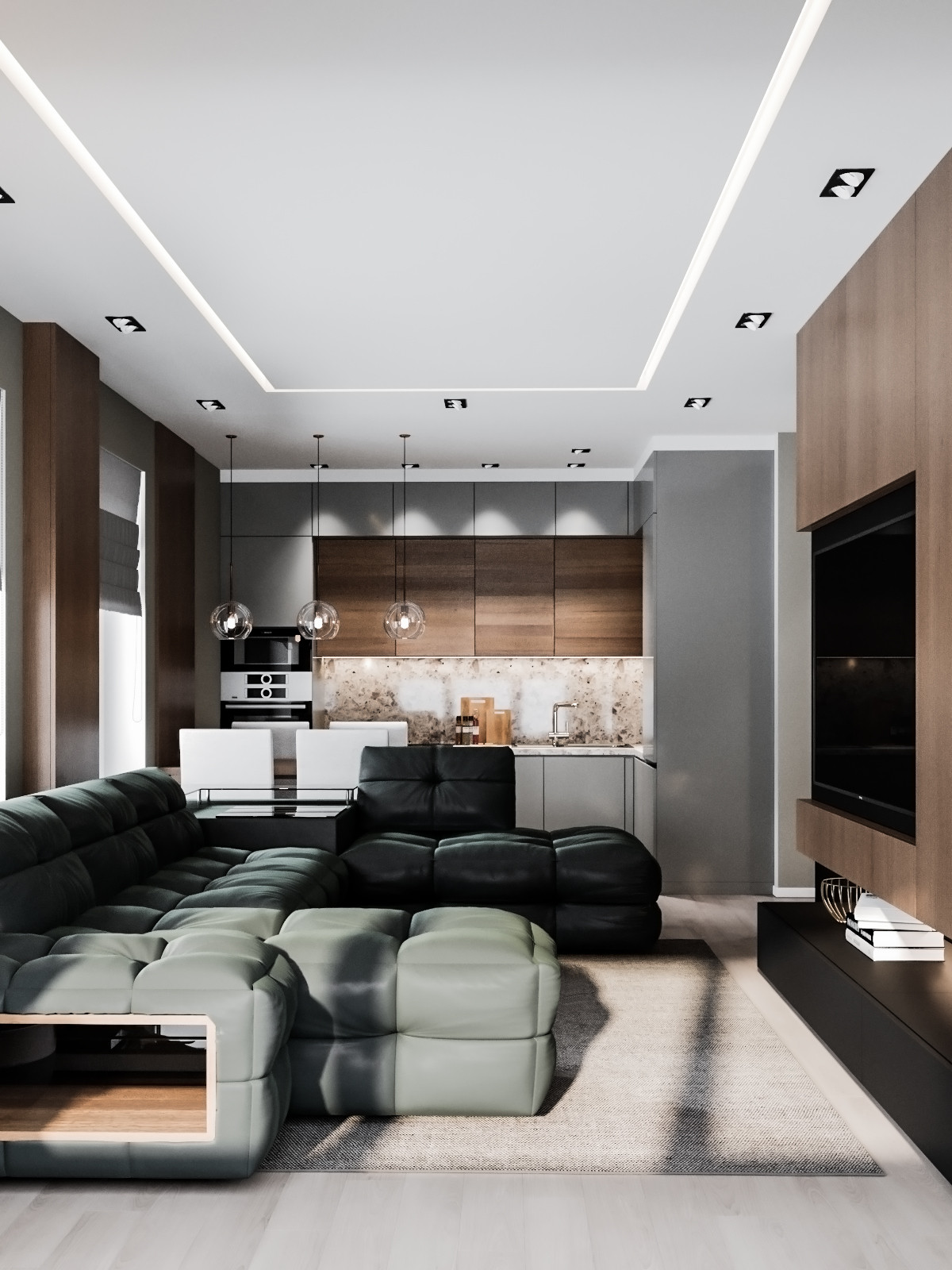 Дизайн проект квартиры в Москве в современном стиле (Варшавское шоссе, 2019)