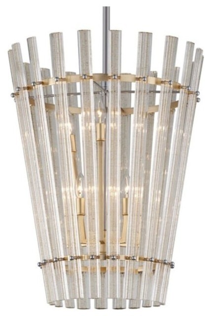Corbett Lighting Sauterne 6-Light Pendant, Gold/Stainless, 239-46